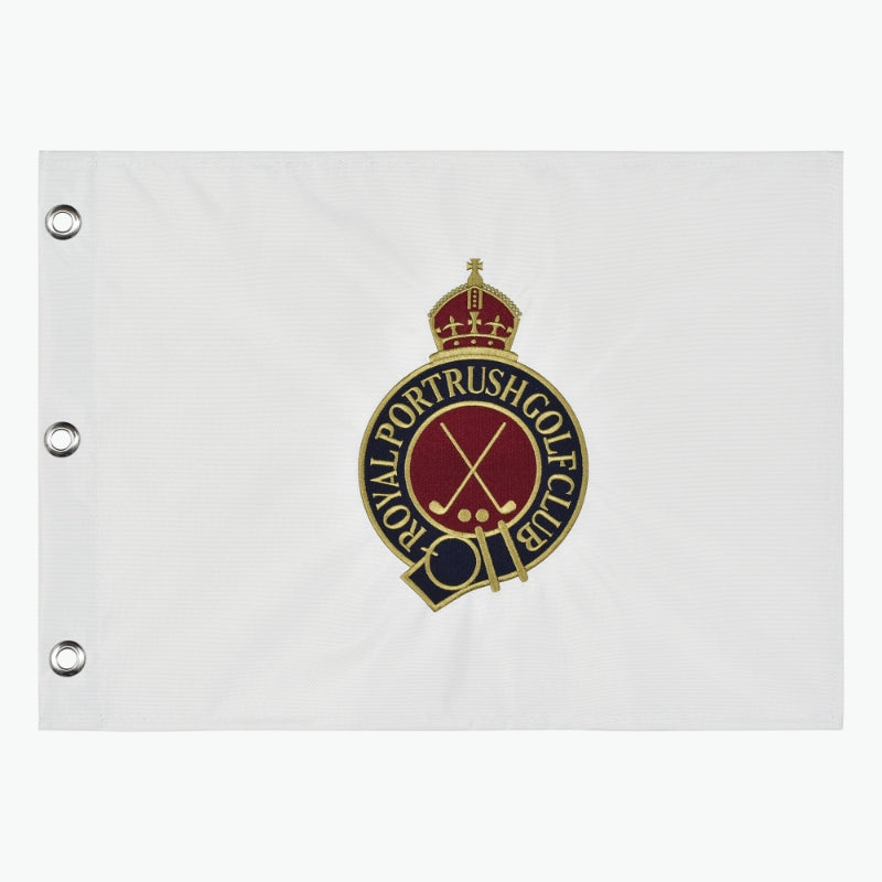 Royal Portrush Golf Pin Flag - White