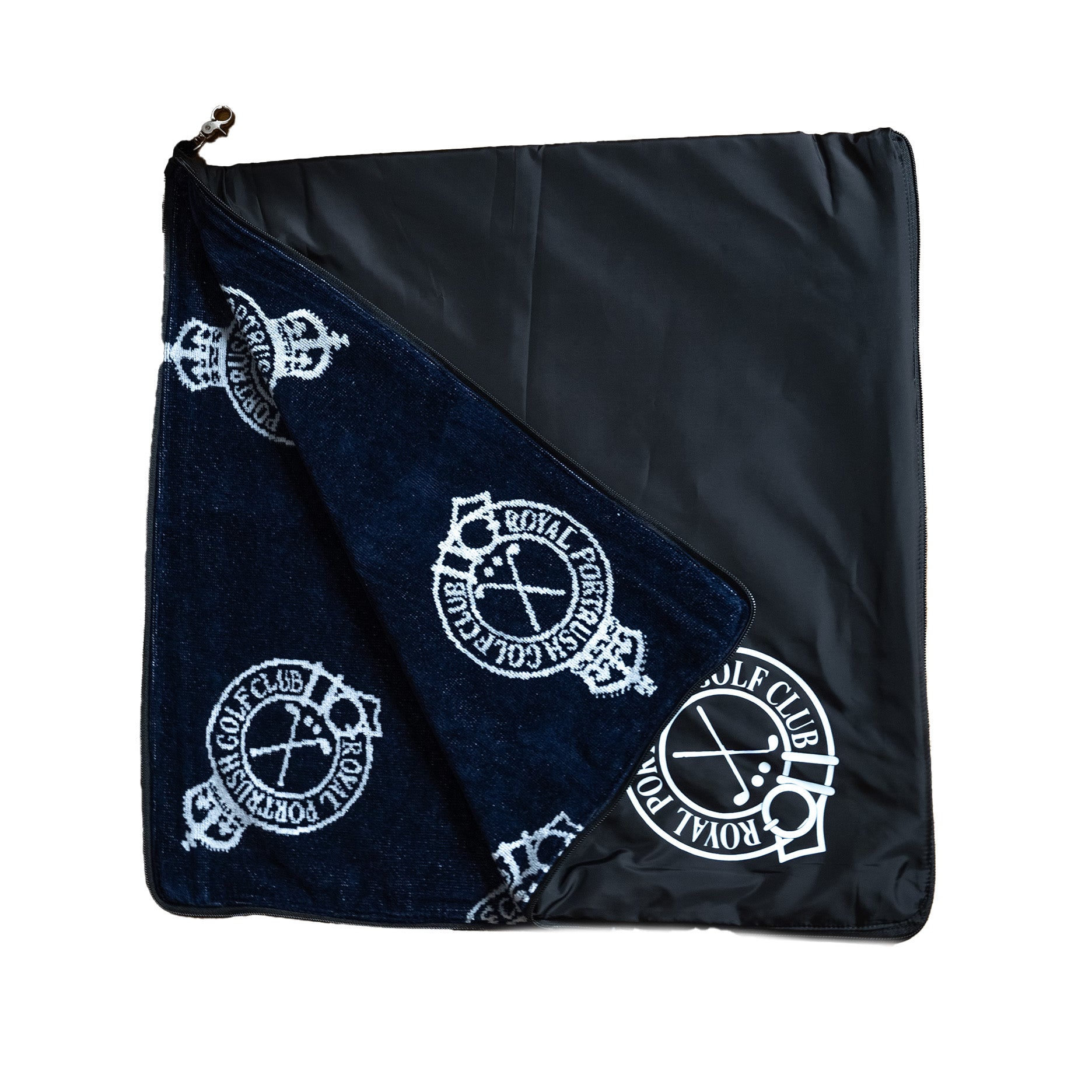 Royal Portrush Rain Hood Golf Towel black/navy